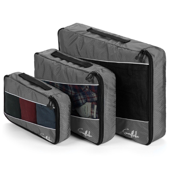 Sunflake Packing Cubes Set 3 inpakzakken voor backpack of koffer