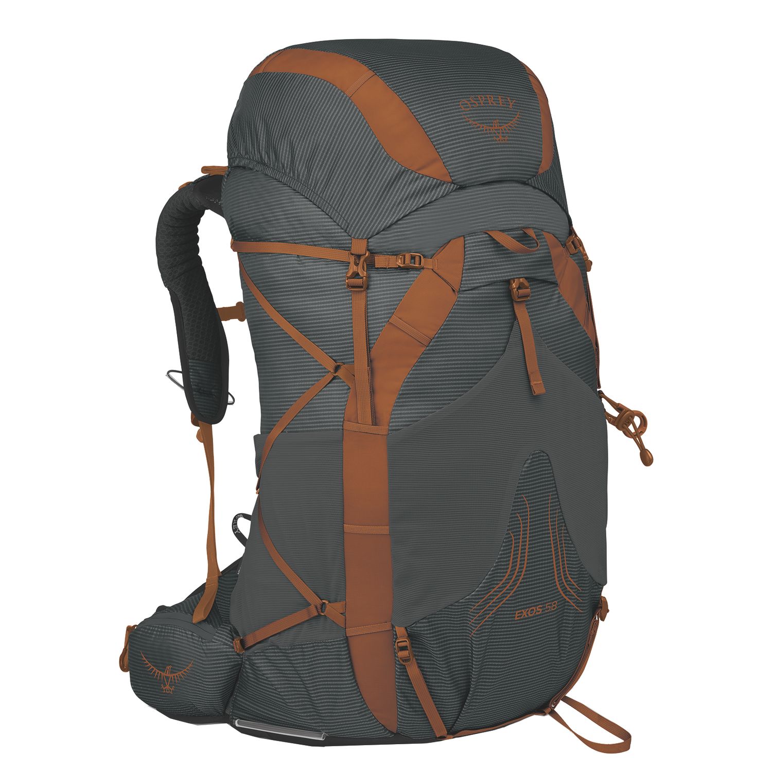 Osprey Exos 58 dark charcoal backpack