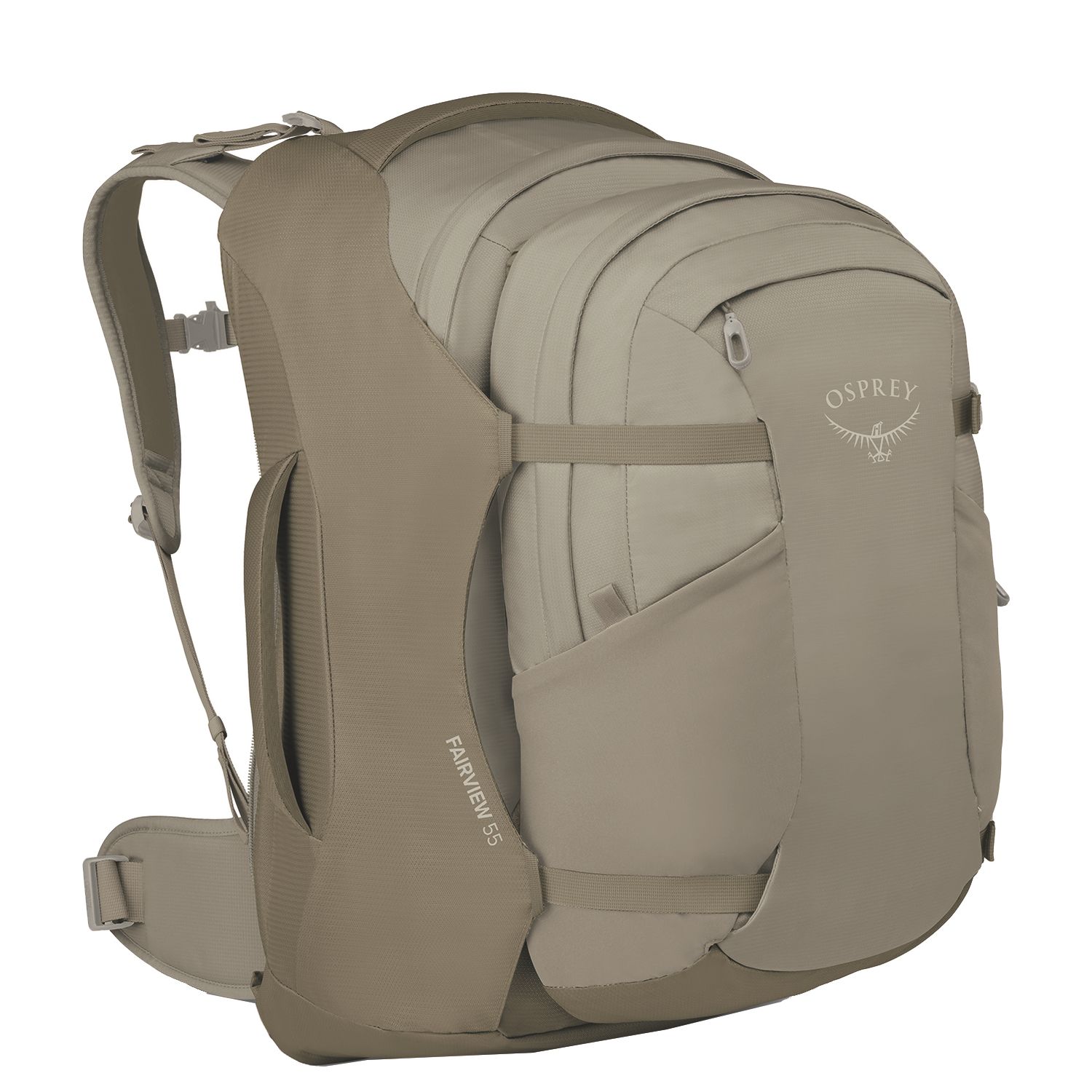 Osprey Fairview 55 sawdust-olive tan backpack