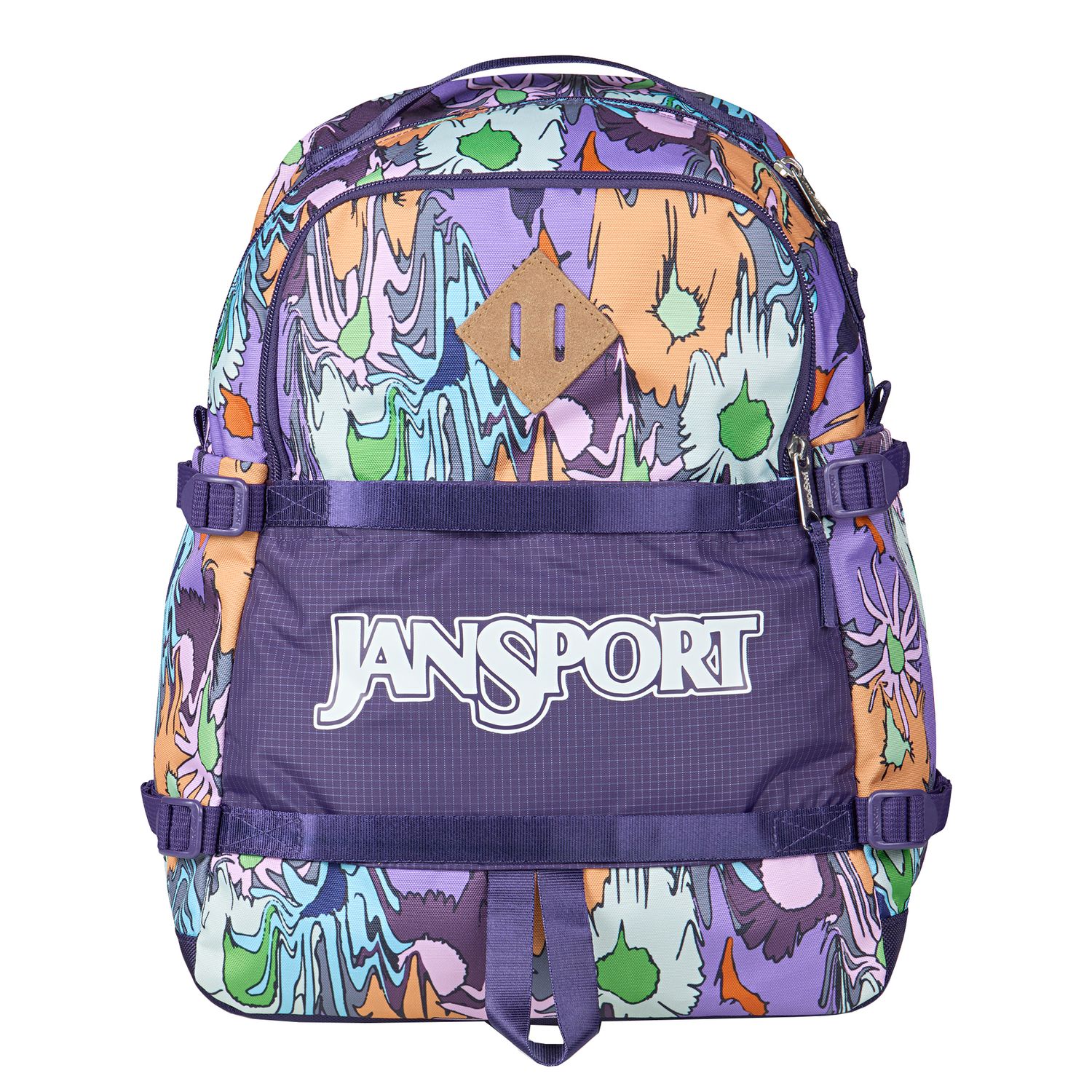 JanSport Small Seattle Pack melted blooms yellow rugzak