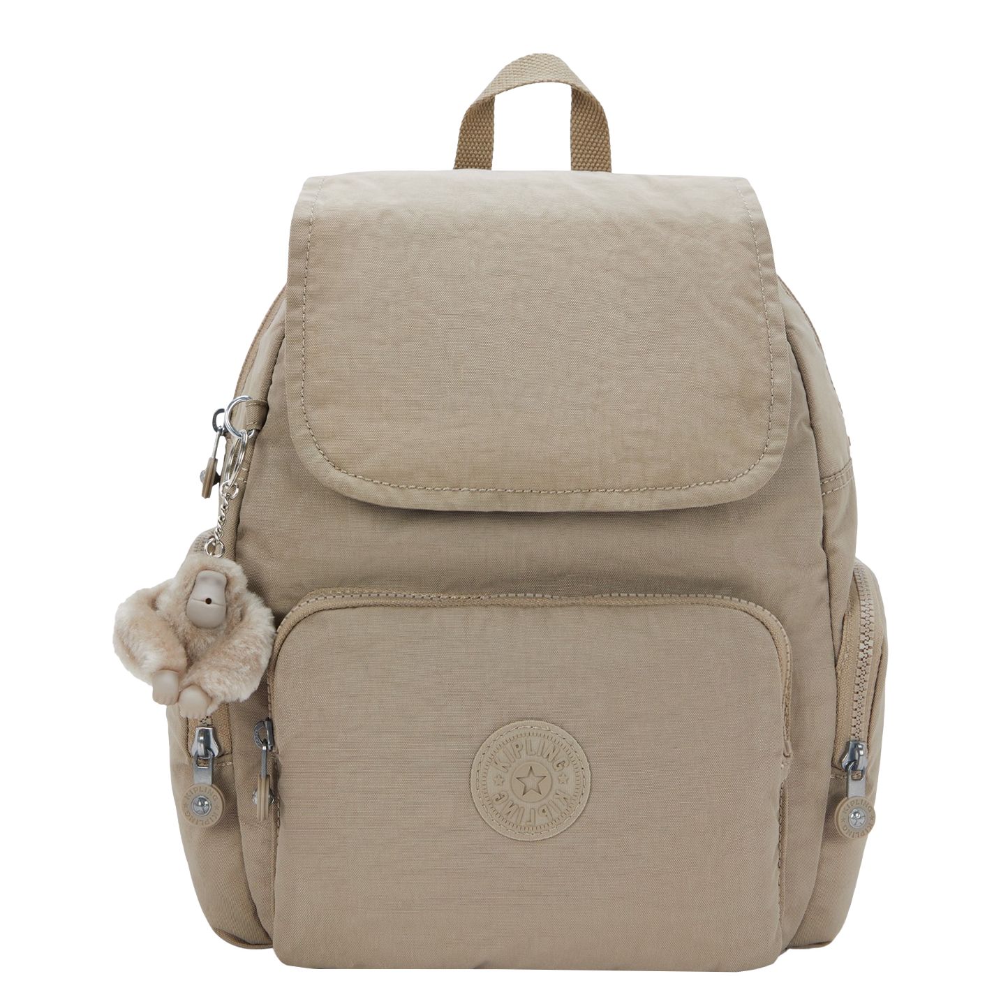 Kipling City Zip S soft taupe rugzak