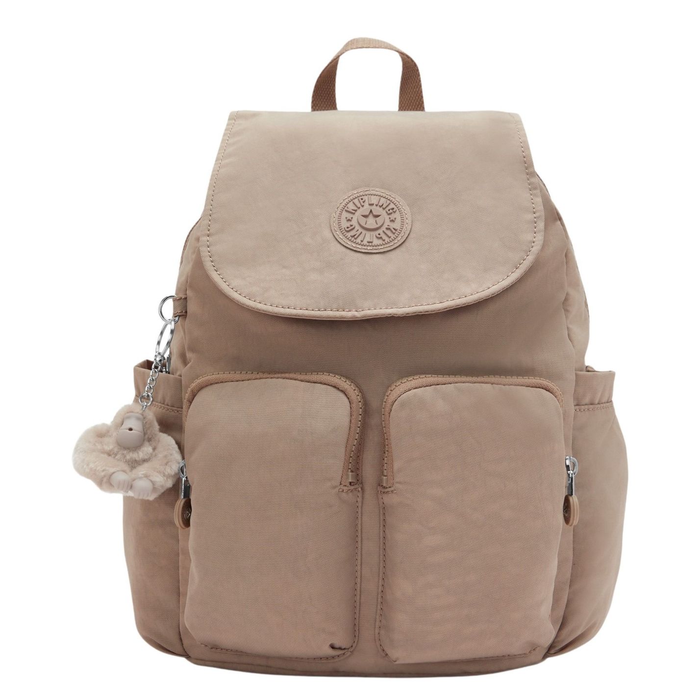 Kipling City Pocket S Rugzak tan beige