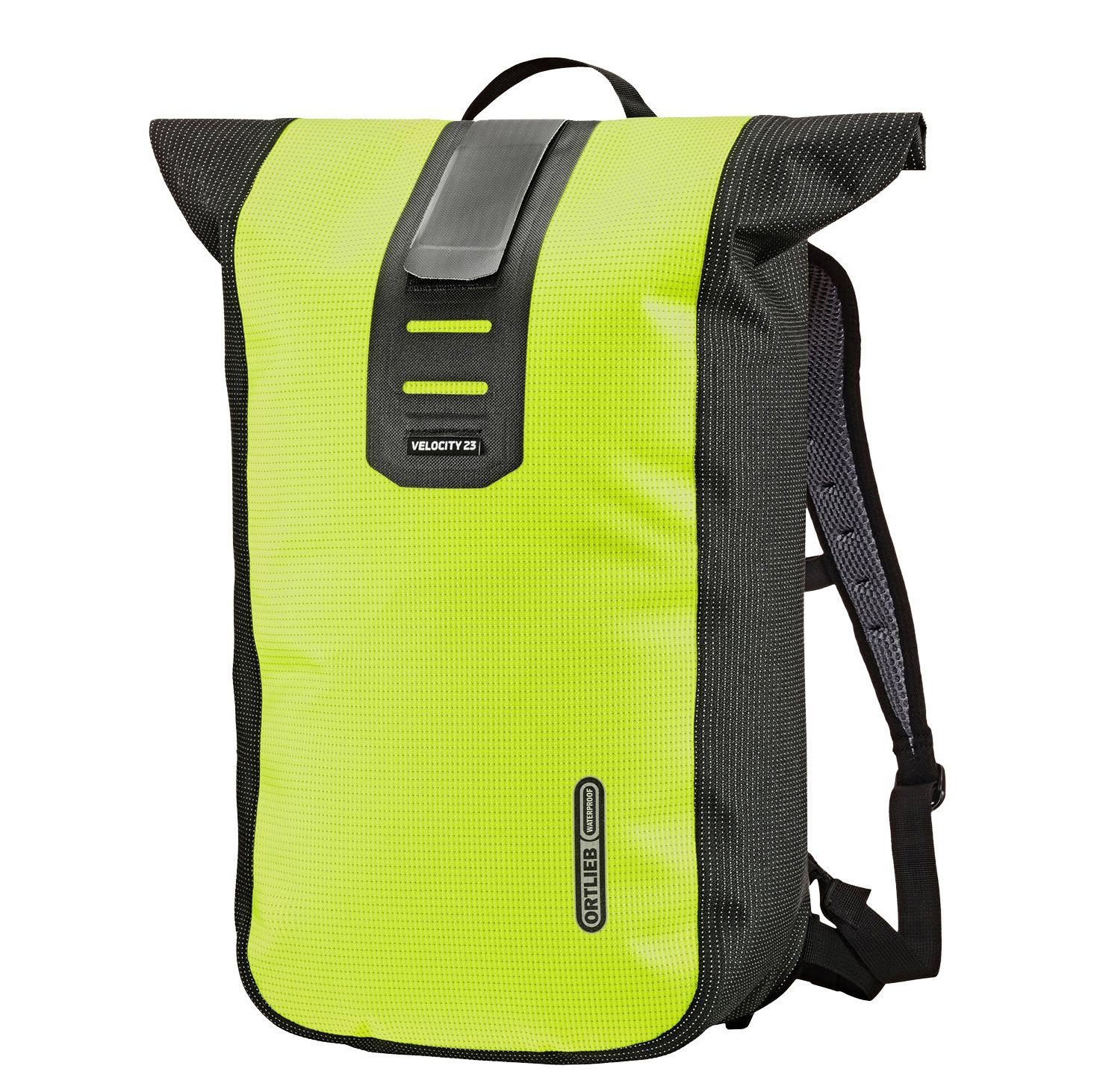 Ortlieb Velocity High Visibility 23 L neon-yellow/black-reflective rugzak